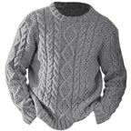 Elliston | Cable Knit Crew Neck Sweater – styled view