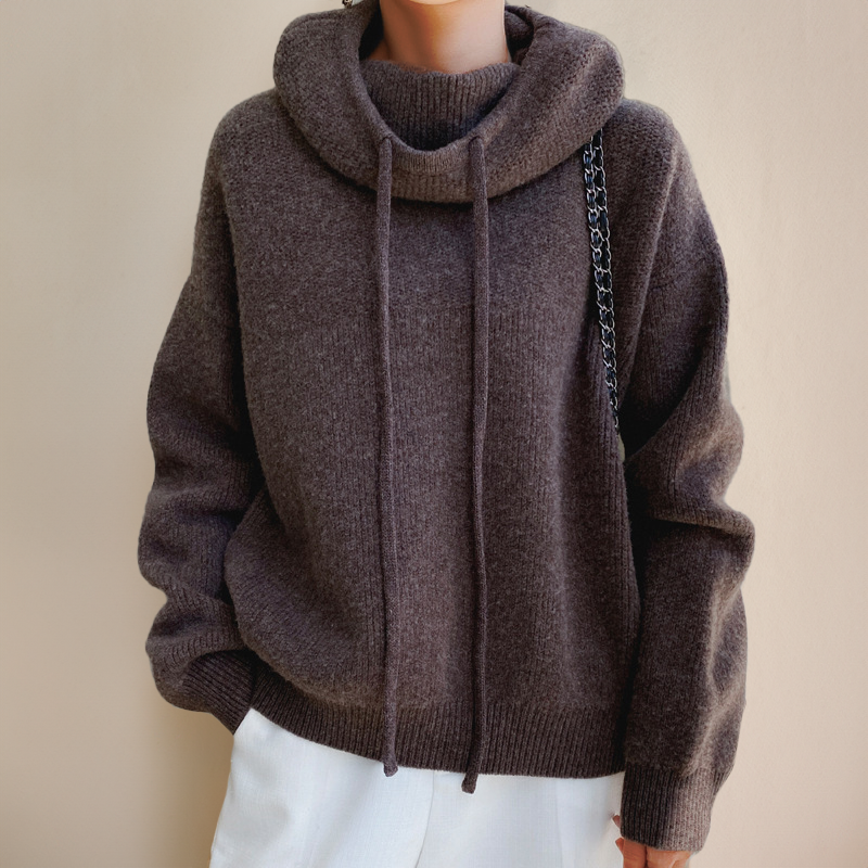 Cozy Hooded Pullover – front view