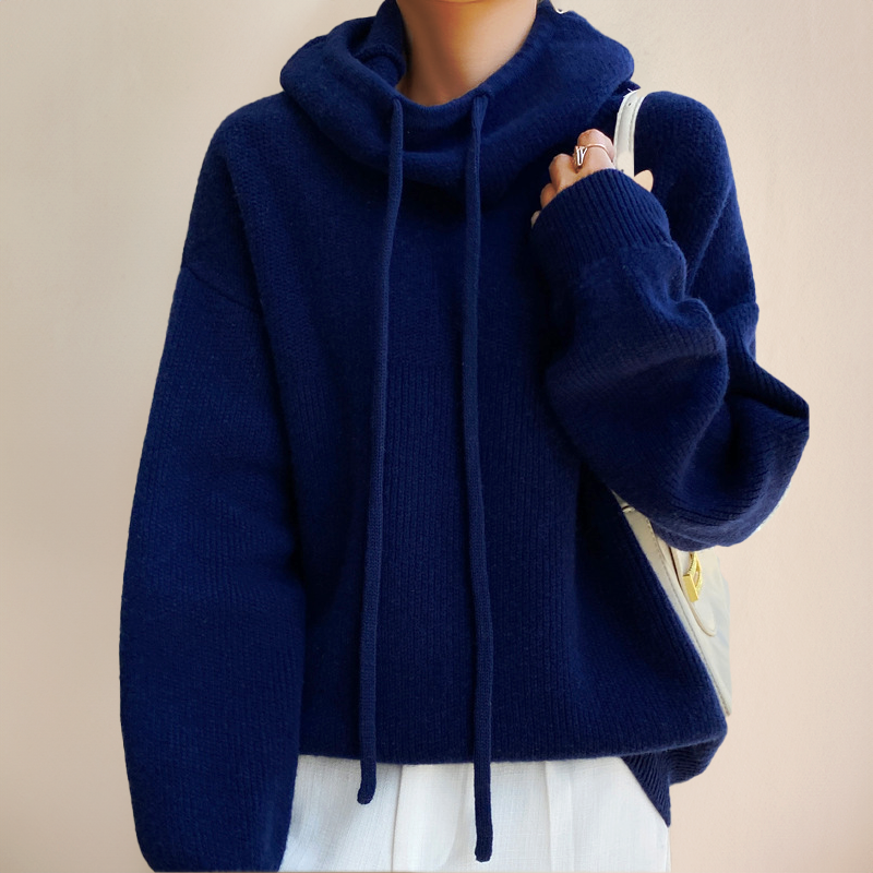 Cozy Hooded Pullover – front view