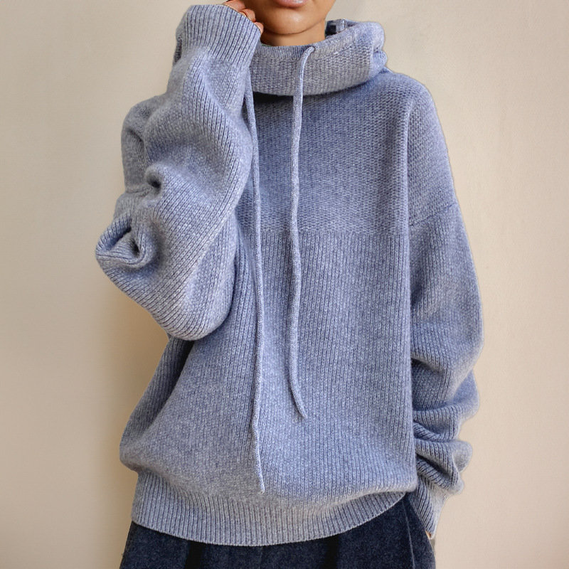 Cozy Hooded Pullover – front view
