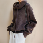 Cozy Hooded Pullover – side view