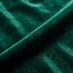 Emeraude | Ribbed Velvet Midi Dress by Vera Noir – detail view