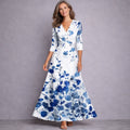 Emilia Elegant Mid Sleeve Floral Maxi Dress by Vera Noir – image 1