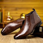 Emory | Polished Ankle Chelsea Boots – side view