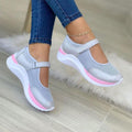 Estella Cushioned Strap Sneakers – styled view