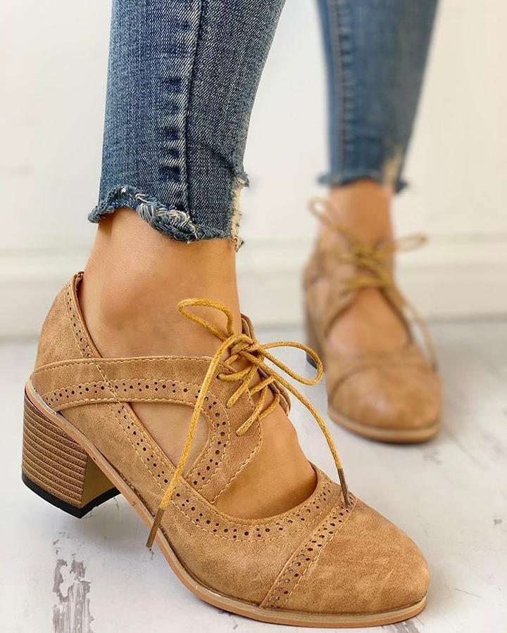 Evalyn Heeled T-Strap Shoes – styled view