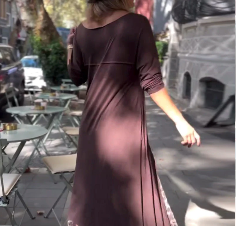 Evelorae Asymmetrical Tulle Skirt Dress – side view
