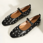 Evelyna Studded Mary Janes – front view