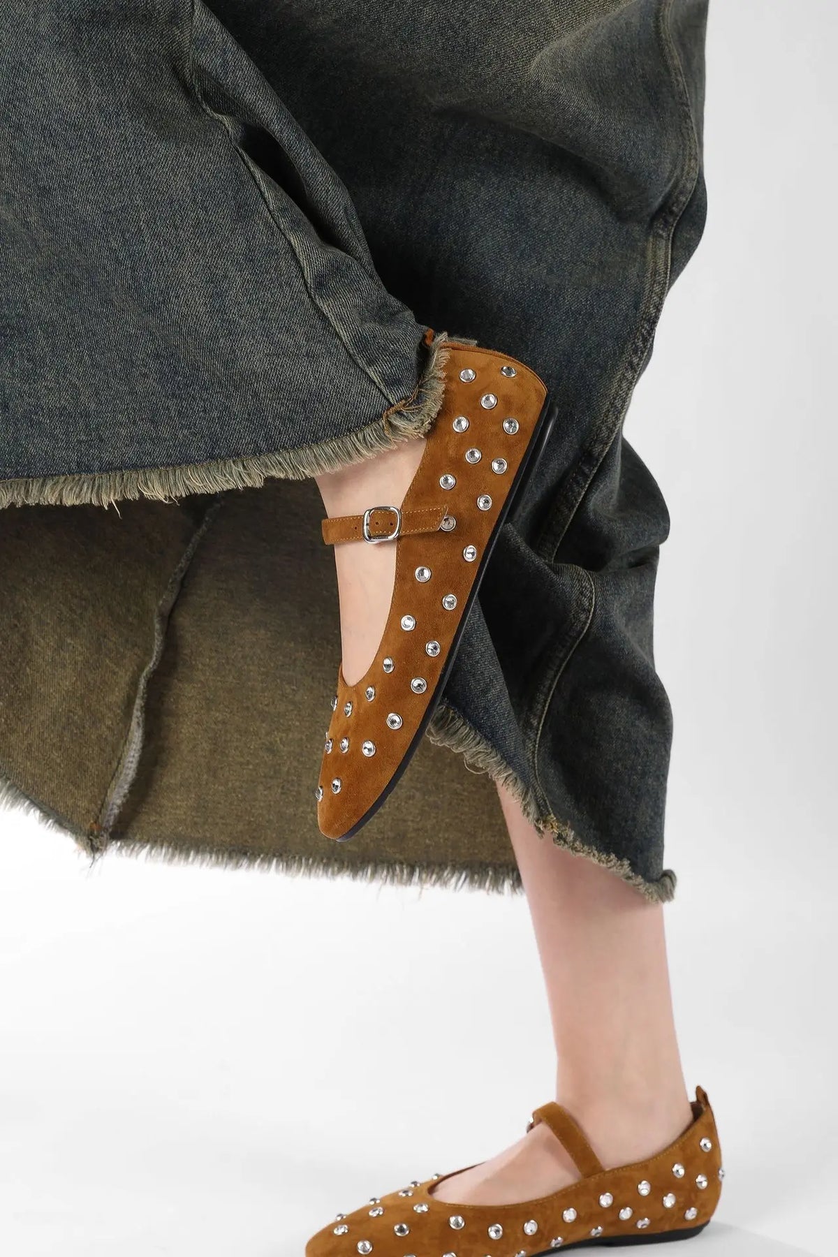 Evelyna Studded Mary Janes – styled view