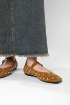 Evelyna Studded Mary Janes – styled view