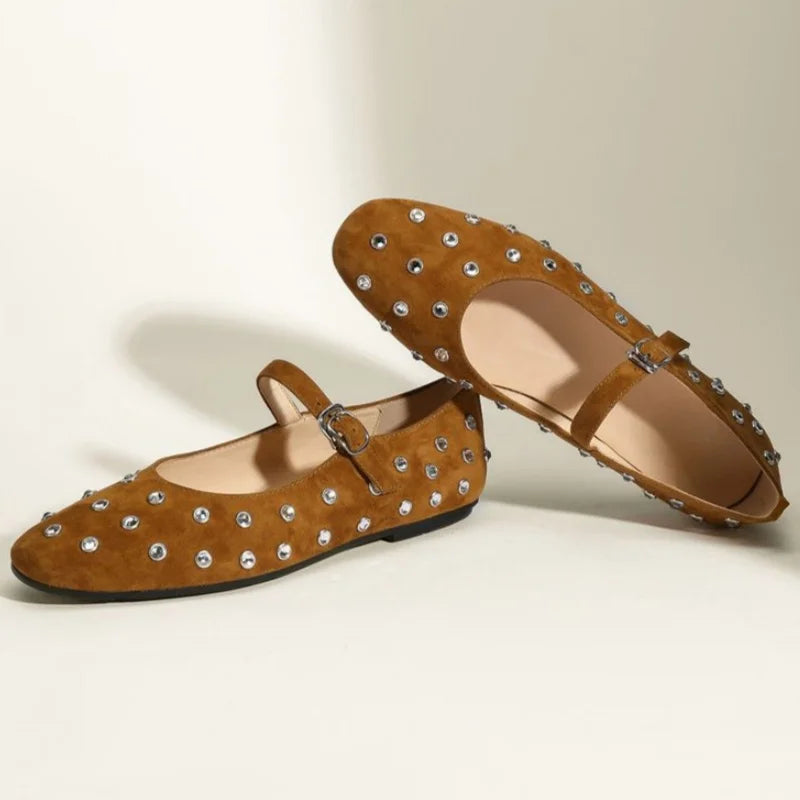 Evelyna Studded Mary Janes – styled view
