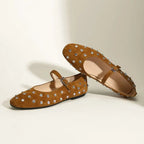 Evelyna Studded Mary Janes – side view