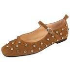 Evelyna Studded Mary Janes – side view