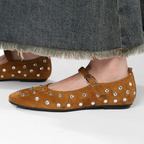 Evelyna Studded Mary Janes – styled view