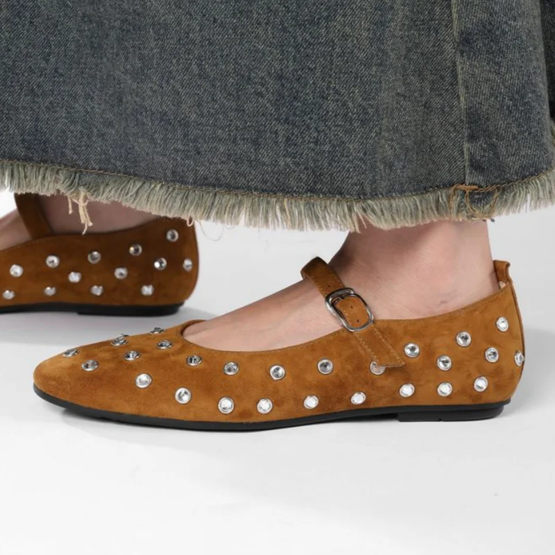 Evelyna Studded Mary Janes – styled view