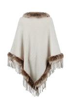 Farrah Knit Poncho by Vera Noir, back view
