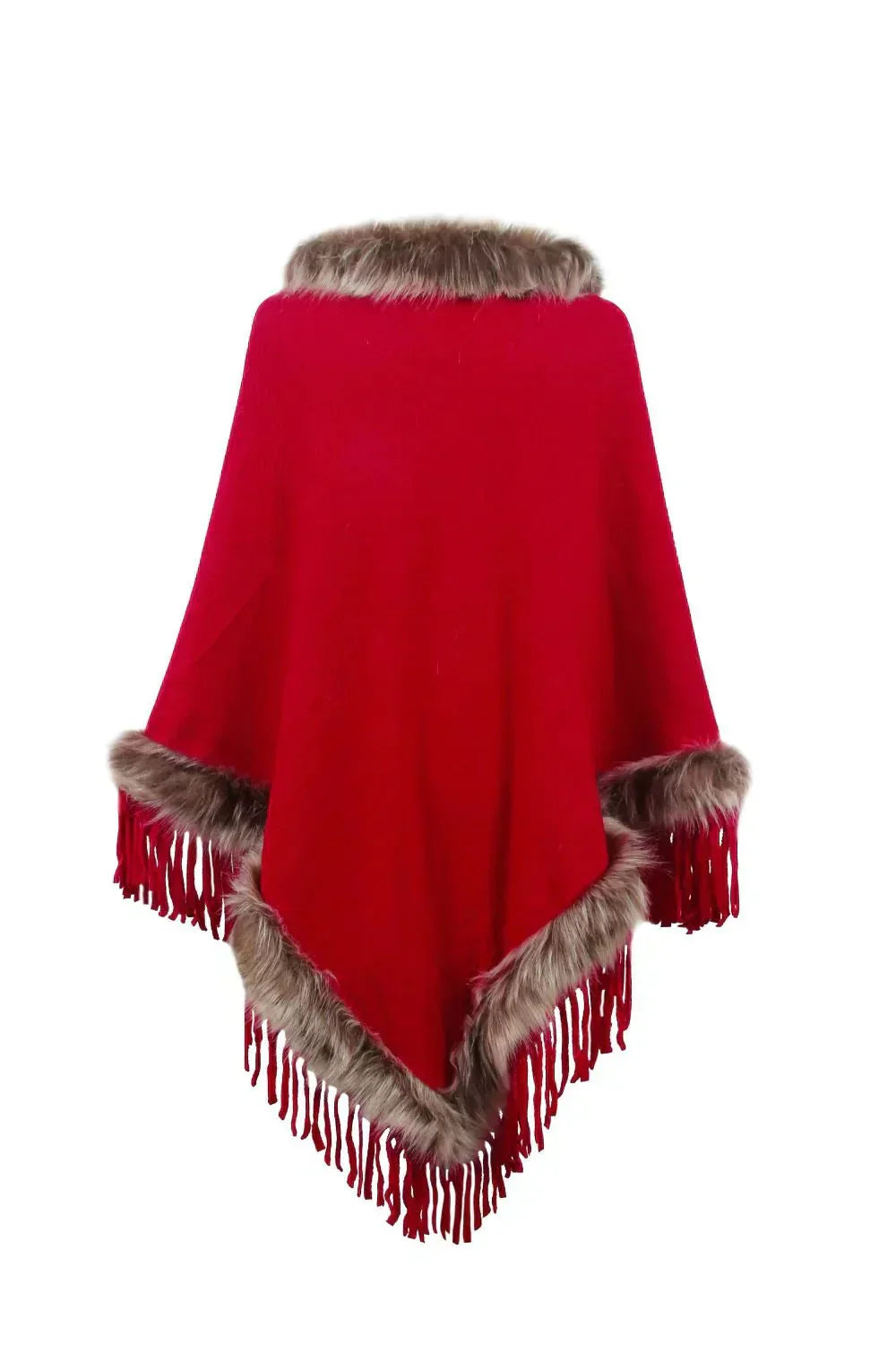 Farrah Knit Poncho by Vera Noir, styled outfit view