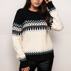 Fern Cable-Knit Sweater by Vera Noir, front view