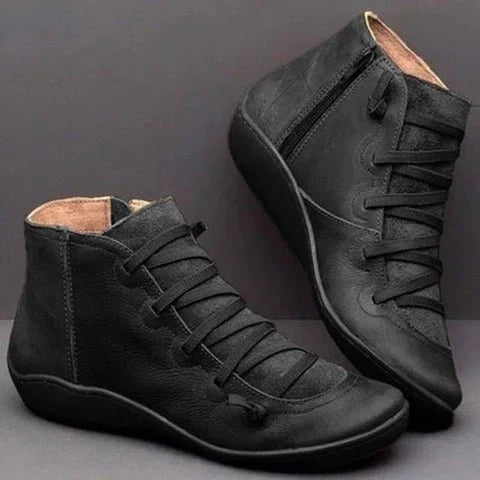 Garrett zip-up ankle boots, side profile view