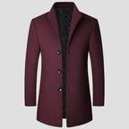 Men's Quilted Single-Breasted Coat – styled view