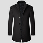 Men's Quilted Single-Breasted Coat – side view