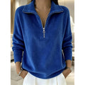 Georgette | Quarter-Zip Collared Pullover – front view