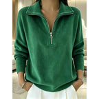 Georgette | Quarter-Zip Collared Pullover – front view