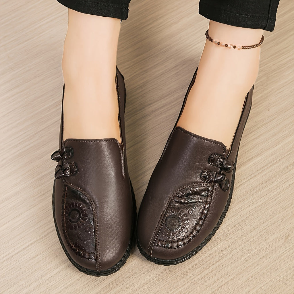 Geraldine Cushioned Slip-On Loafers – front view