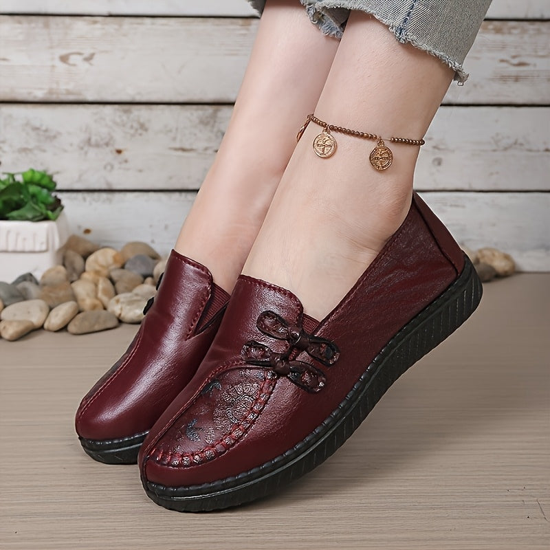 Geraldine Cushioned Slip-On Loafers – front view