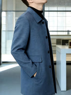 Gerard | Refined Single-Breasted Overcoat – side view