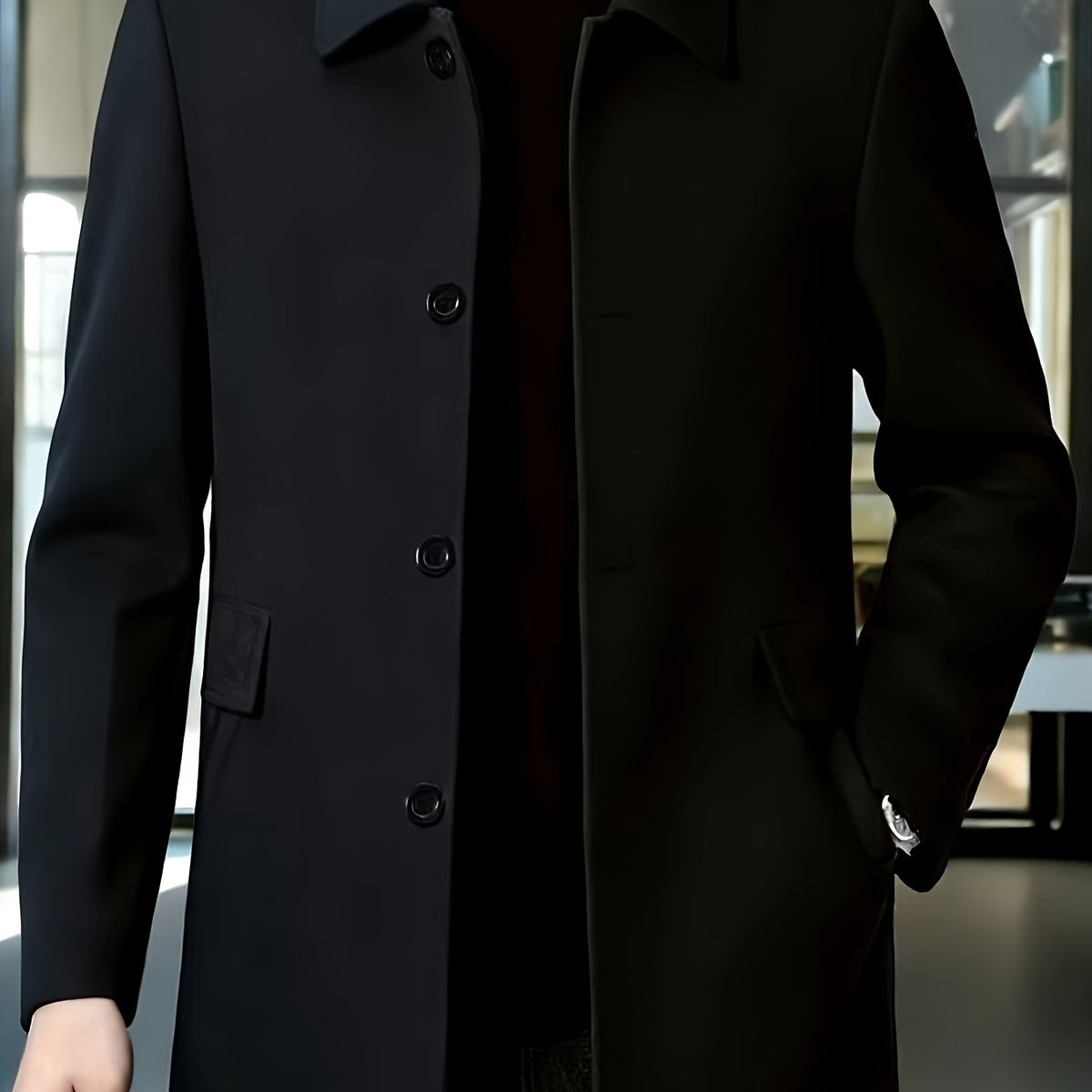 Gerard | Refined Single-Breasted Overcoat – front view