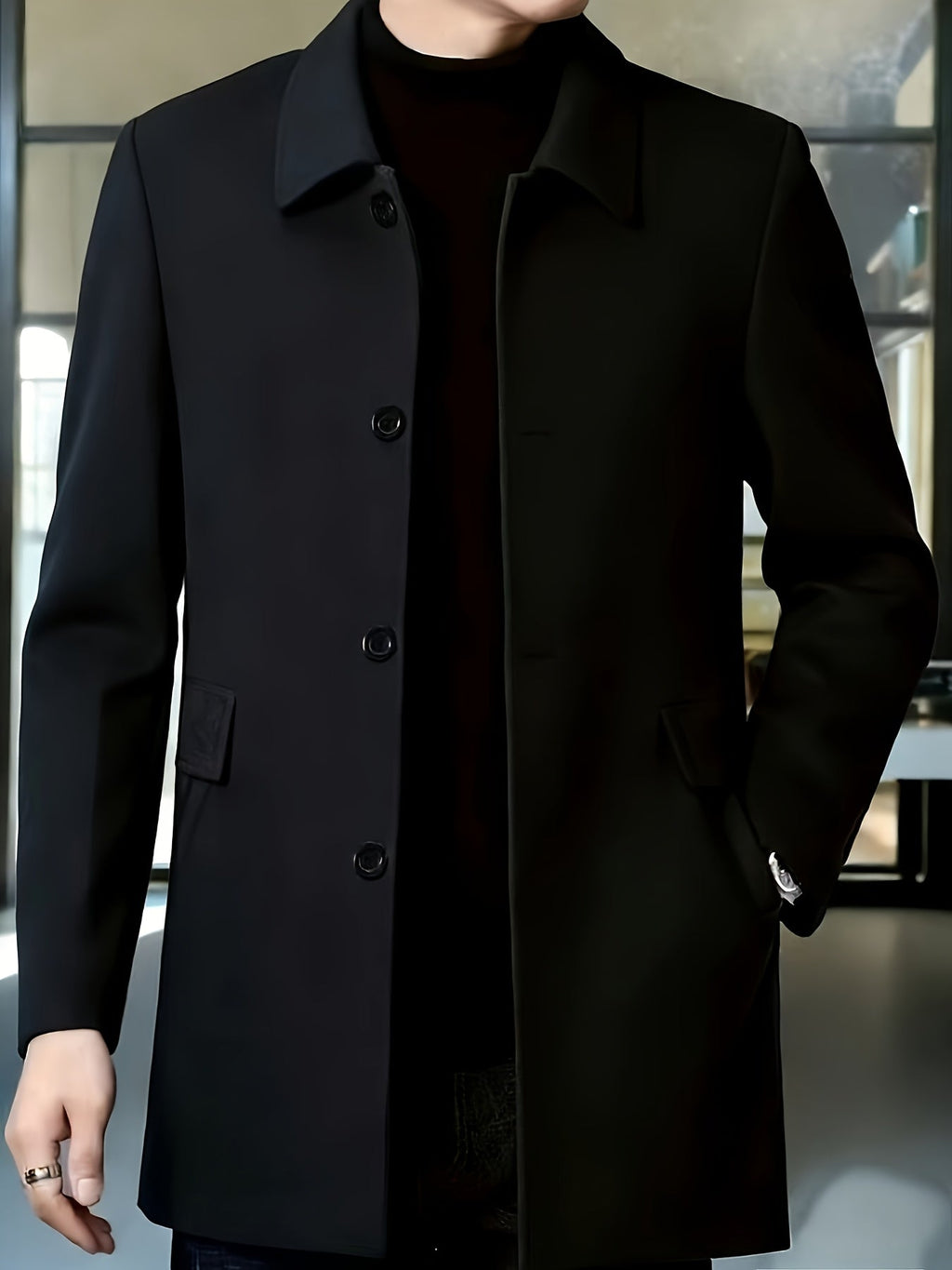 Gerard | Refined Single-Breasted Overcoat – front view