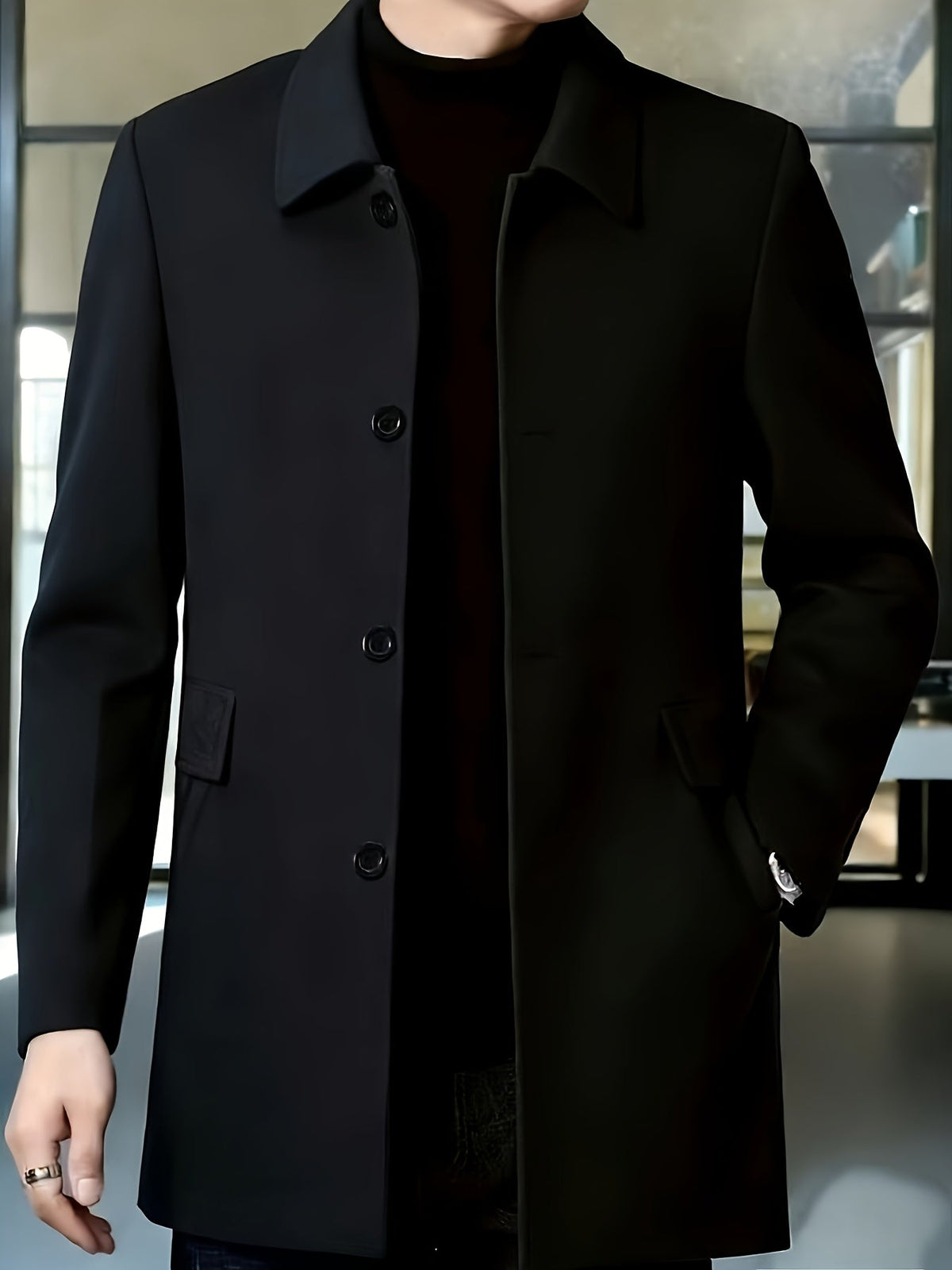 Gerard | Refined Single-Breasted Overcoat – front view