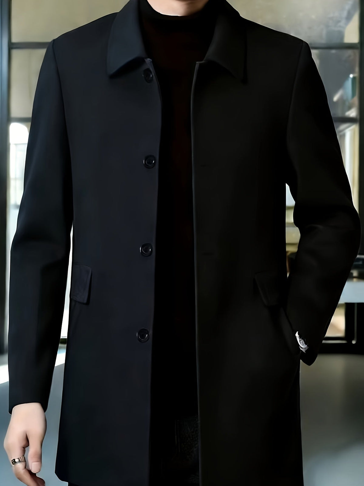 Gerard | Refined Single-Breasted Overcoat – front view