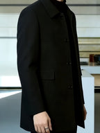Gerard | Refined Single-Breasted Overcoat – side view