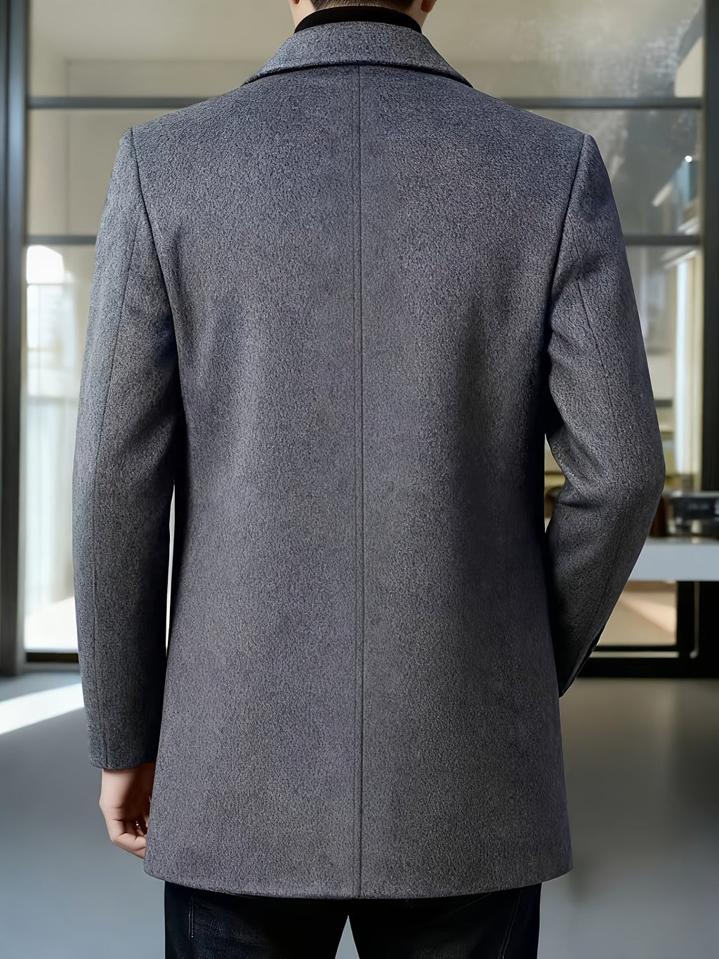 Gerard | Refined Single-Breasted Overcoat – back view