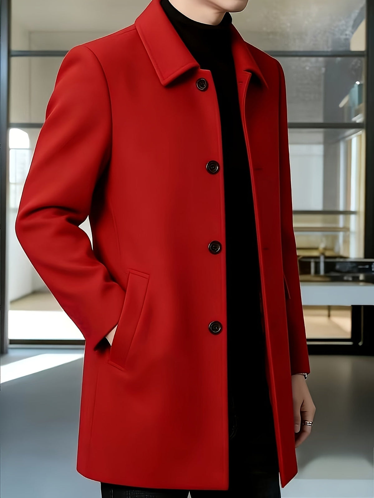 Gerard | Refined Single-Breasted Overcoat – front view