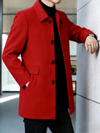 Gerard | Refined Single-Breasted Overcoat – styled view
