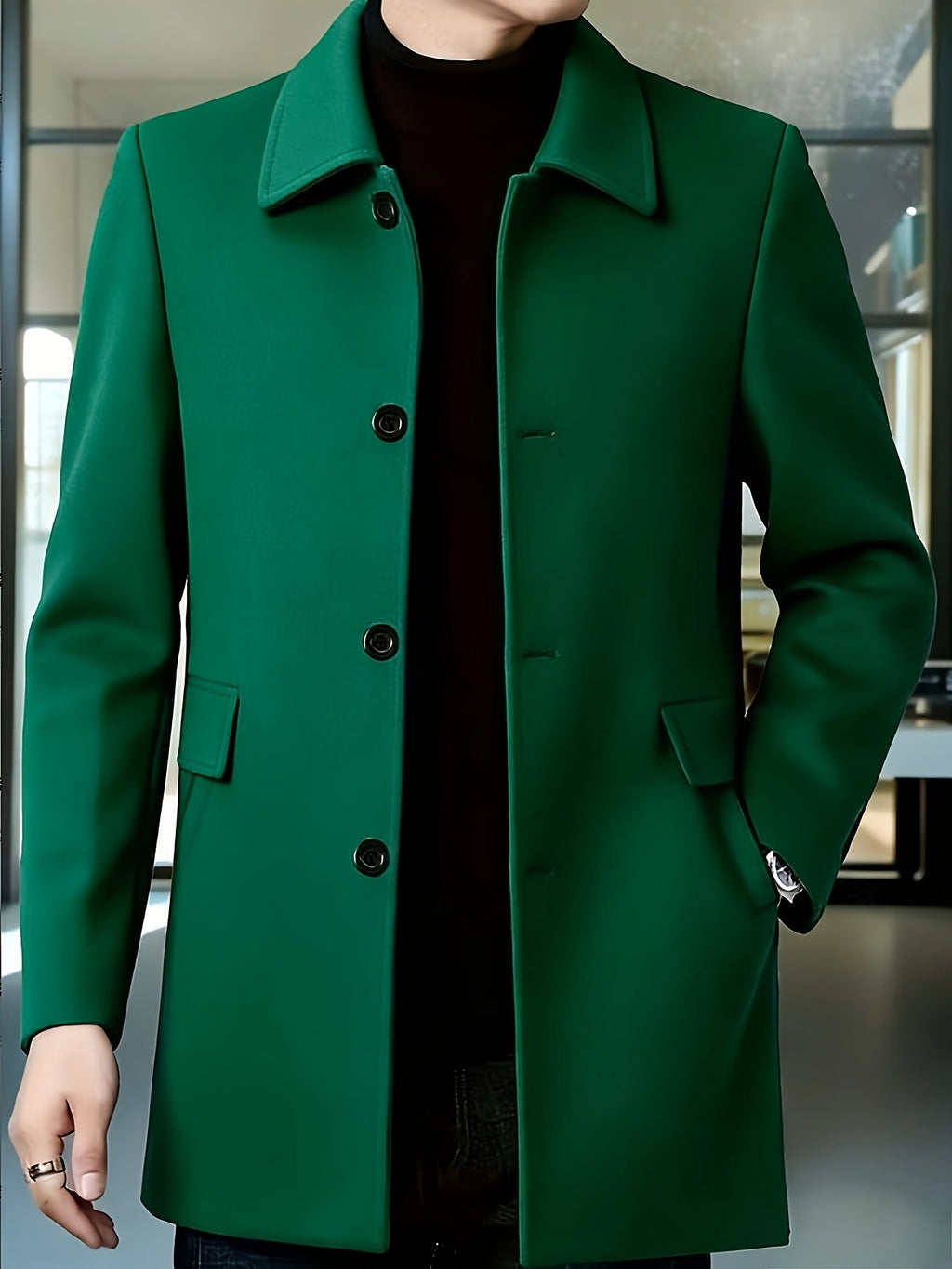Gerard | Refined Single-Breasted Overcoat – front view