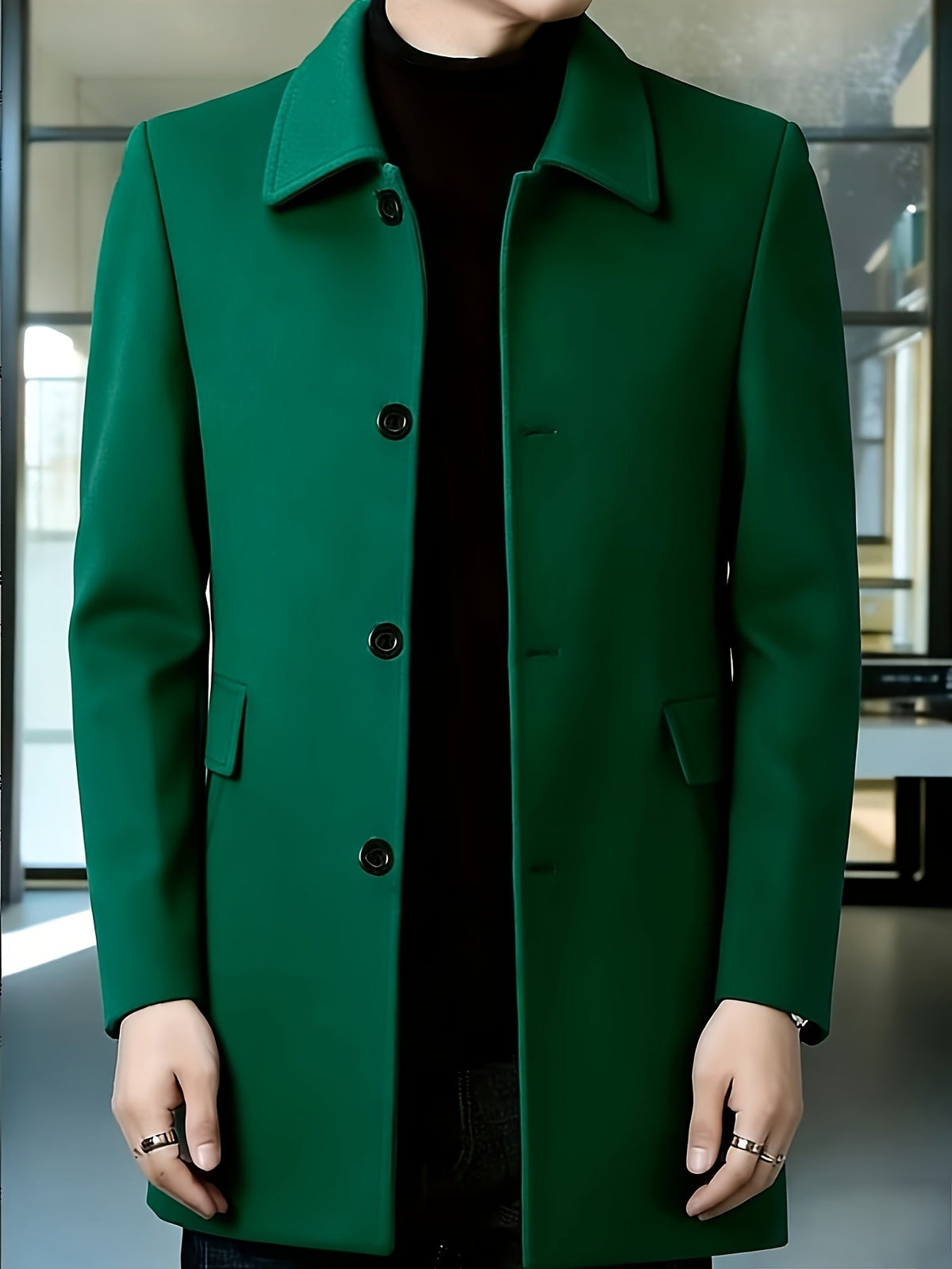 Gerard | Refined Single-Breasted Overcoat – front view