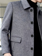 Gerard | Refined Single-Breasted Overcoat – close-up