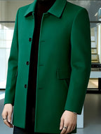 Gerard | Refined Single-Breasted Overcoat – side view