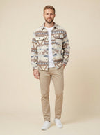 Gian aztec overshirt, wool blend