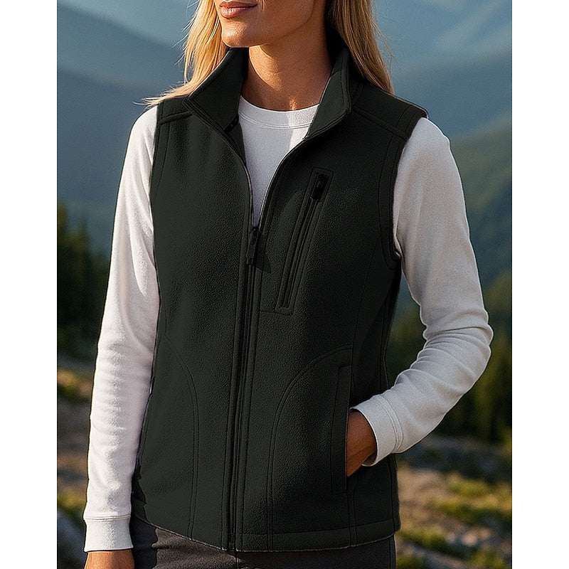 Gilda | Cozy Zip-Up Vest – front view