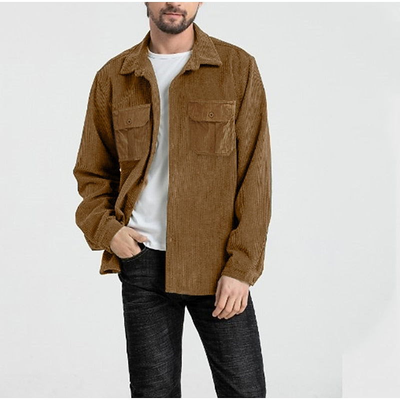 Grady | Rugged Textured Overshirt – styled view