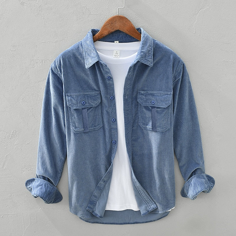 Grady | Rugged Textured Overshirt – front view