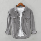Grady | Rugged Textured Overshirt – front view