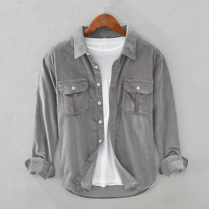 Grady | Rugged Textured Overshirt – front view