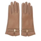 Greta Leather-Look Winter Gloves – close-up