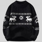 Gwenore | Nordic Pattern Knit Sweater – flat lay view